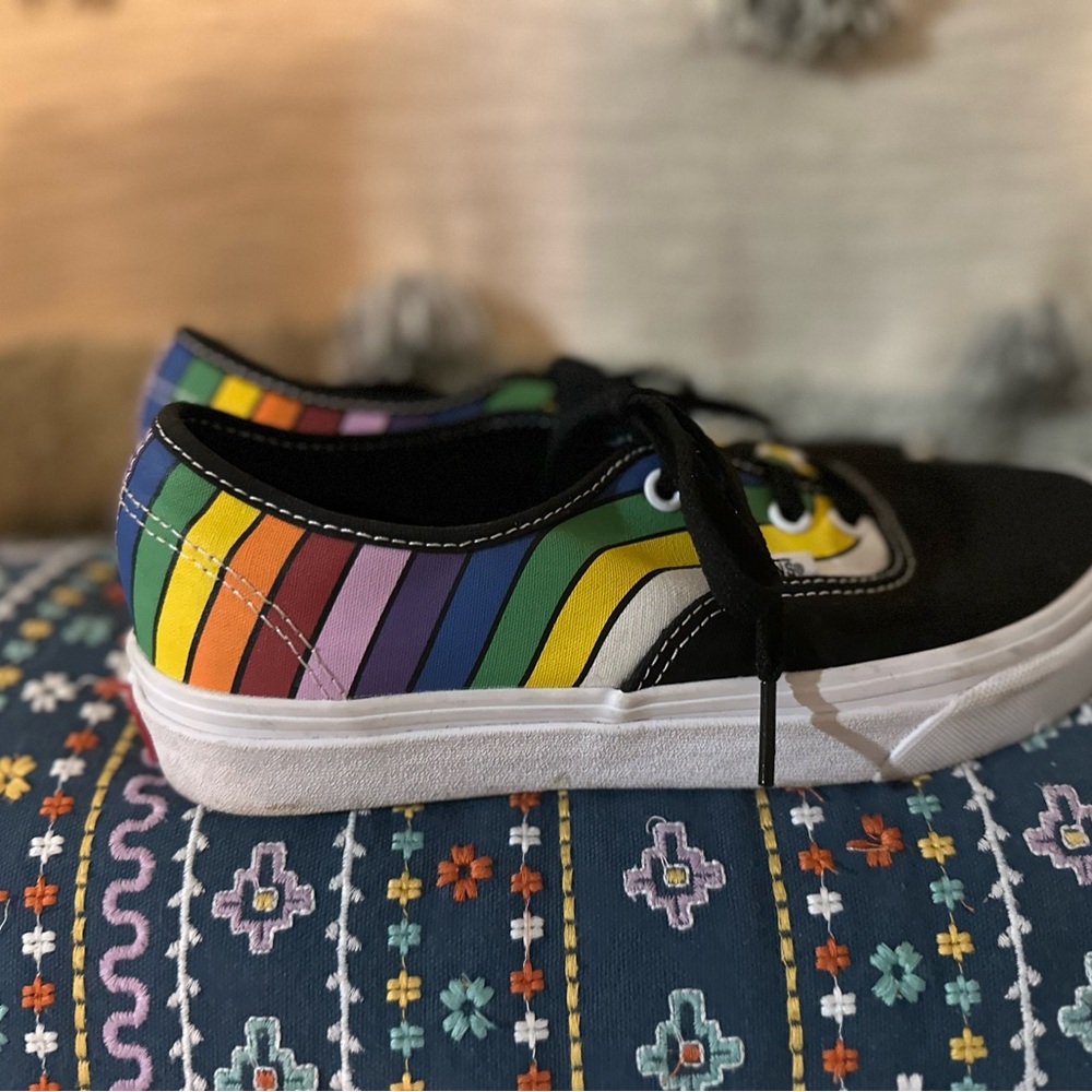 Vans Authentic Rainbow Refract Black Sneakers - M… - image 7